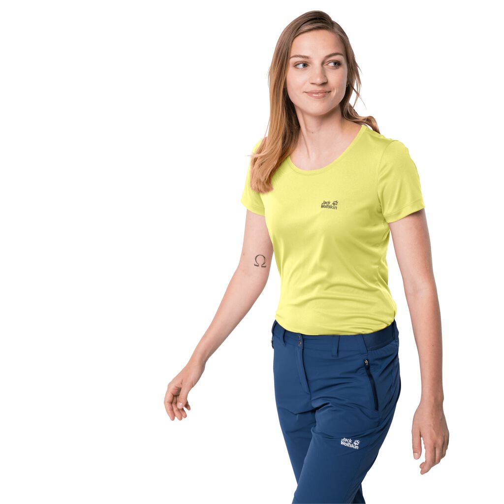 Jack Wolfskin TECH Haut Femme Jaune - DQHLZYT-24